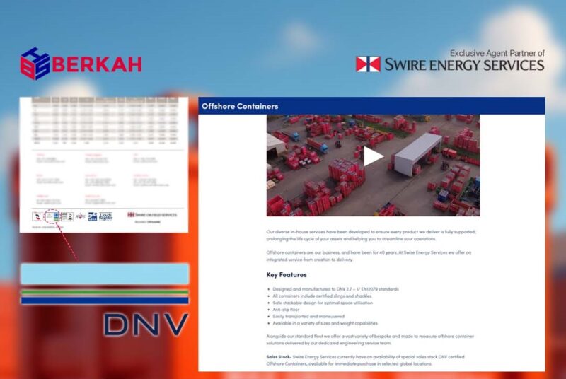 illustration of dnv 2.7-1 certificate for swire energy services offshore containers